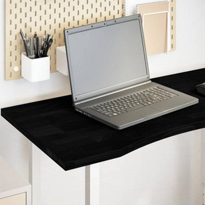 Berkfield Desk Top Dark Brown 100X50X2.5 Cm Solid Wood Oak Rectangular - image 1