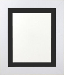 Frames By Post Metro White Frame With Black Mount A3 Image Size A4 - thumbnail 1