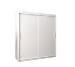 Arte Tokyo Contemporary 2 Sliding Door Wardrobe 9 Shelves 2 Rails White Matt (H)2000mm (W)1800mm (D)620mm - thumbnail 1