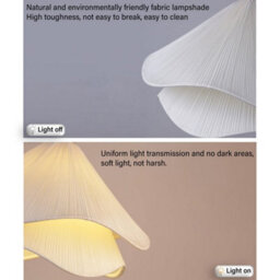 Amorly 2 Tier Cream Petal Fabric Shade Flower Chandelier, Ceiling Hanging Light Fixture For Dining, Living Room, Bedroom, 11.8 In Wide - thumbnail 7