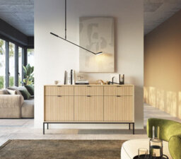 Arte Spacious Oak Vincenza Large Sideboard 154Cm - Sleek Storage Meets Modern Style - thumbnail 1