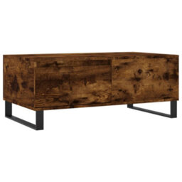 Berkfield Modern Coffee Table Smoked Oak 90X50X36.5 Cm Engineered Wood - thumbnail 1