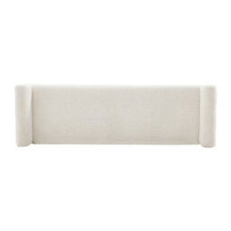 Living And Home H Shaped White Upholstered Hallway Bench Bed End Bench W 1300 X D 400 X H 555 mm - thumbnail 4