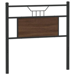 Berkfield Headboard Brown Oak 80 Cm Engineered Wood And Steel - thumbnail 2