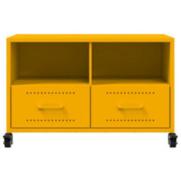 Berkfield Durable Tv Cabinet Mustard Yellow 68X39X43.5 Cm Steel - thumbnail 6