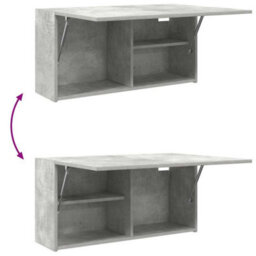 Vidaxl Bathroom Wall Cabinet Concrete Grey 80X25X40 Cm Engineered Wood - thumbnail 9