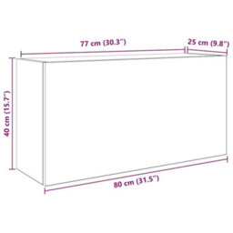 Vidaxl Bathroom Wall Cabinet Concrete Grey 80X25X40 Cm Engineered Wood - thumbnail 3