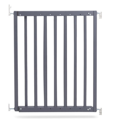 Safetots Chunky Wooden Screw Fit Stair Gate, Grey, 63.5Cm - 105.5Cm, Wood Baby Gate, Screw Fit Safety Barrier - image 1