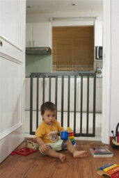 Safetots Chunky Wooden Screw Fit Stair Gate, Grey, 63.5Cm - 105.5Cm, Wood Baby Gate, Screw Fit Safety Barrier - thumbnail 7