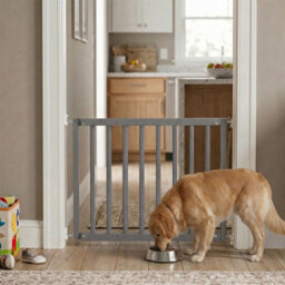 Safetots Chunky Wooden Screw Fit Stair Gate, Grey, 63.5Cm - 105.5Cm, Wood Baby Gate, Screw Fit Safety Barrier - thumbnail 8