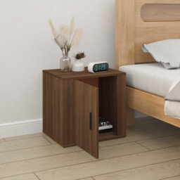 Berkfield Bedside Cabinet Brown Oak 50X39X47 Cm - thumbnail 3