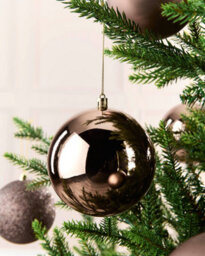Werchristmas Set Of 9 Shatterproof Baubles, Mocha, 10 Cm - thumbnail 4