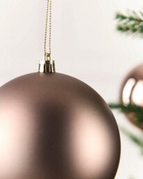Werchristmas Set Of 9 Shatterproof Baubles, Mocha, 10 Cm - thumbnail 6