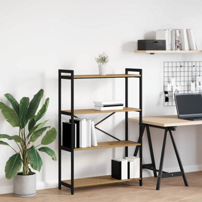 Berkfield Bookcase Artisan Oak 80 X 30 X 118 Cm Engineered Wood - image 1