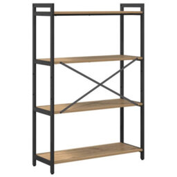 Berkfield Bookcase Artisan Oak 80 X 30 X 118 Cm Engineered Wood - thumbnail 7