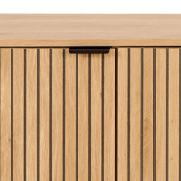Wyld Haus Brisbane Slatted Natural Oak Sideboard 2 Doors 2 Shelves - thumbnail 7
