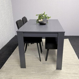 Kosy Koala Modern Dark Grey Dining Table Set With 2 Black Velvet Chairs And 1 Black Bench - thumbnail 5