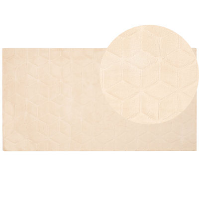 Beliani Faux Fur Rug Thatta Beige 80 X 150 Cm - image 1