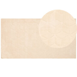 Beliani Faux Fur Rug Thatta Beige 80 X 150 Cm - thumbnail 1