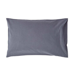 Homescapes Dark Grey Linen Housewife Pillowcase, King - thumbnail 1