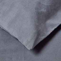 Homescapes Dark Grey Linen Housewife Pillowcase, King - thumbnail 6