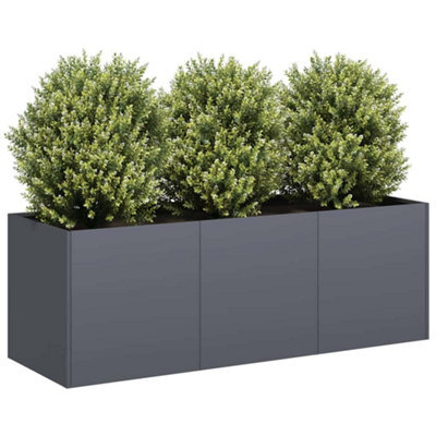 Berkfield Planter Anthracite 120X40X40 Cm Cold-Rolled Steel - image 1