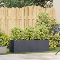 Berkfield Planter Anthracite 120X40X40 Cm Cold-Rolled Steel - thumbnail 3
