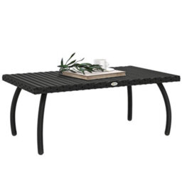 Outsunny 90 Cm Rattan Garden Coffee Table Wicker Outdoor Table Furniture - thumbnail 2