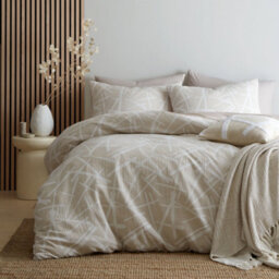 Appletree Otto Jacquard Mark-Making Textured Natural Duvet Cover Set - thumbnail 4