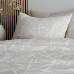 Appletree Otto Jacquard Mark-Making Textured Natural Duvet Cover Set - thumbnail 2