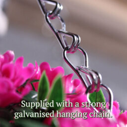 Pair Of Best Artificial  38Cm Pink Rose Hanging Basket Flower Topiary Ball - Suitable For Outdoor Use - Weather & Fade Resistant - thumbnail 6