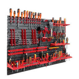 Wall Mounted Tool Pegboard Storage Rack Bins Garage Workshop Organizer - thumbnail 6