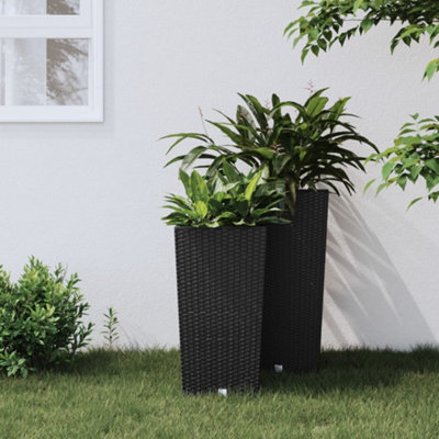 Berkfield Planter With Removable Inner Anthracite 11 / 26.5 L Pp Rattan - image 1