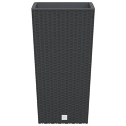 Berkfield Planter With Removable Inner Anthracite 11 / 26.5 L Pp Rattan - thumbnail 4