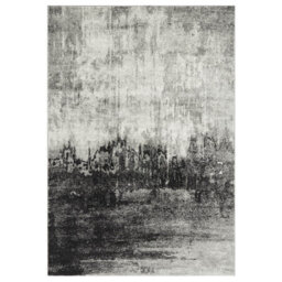 Modern Rug, Funky Rug For Bedroom, Abstract Dining Room Rug, Easy To Clean 9mm Thick Grey Rug-120Cm X 170Cm - thumbnail 1