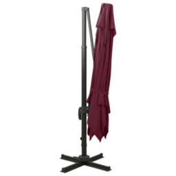 Walplus Cantilever Garden Parasol With Double Top 300X300 Cm Bordeaux Red - thumbnail 5