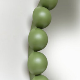 Melody Maison Large Round Olive Green Bobble Bobbin Wall Mirror 80Cm X 80Cm - thumbnail 4