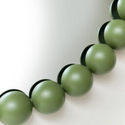 Melody Maison Large Round Olive Green Bobble Bobbin Wall Mirror 80Cm X 80Cm - thumbnail 3