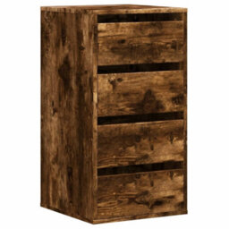 Walplus Corner Chest Of Drawers Smoked Oak 40X41X76 Cm Engineered Wood - thumbnail 2