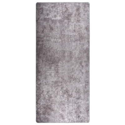 Berkfield Rug Washable 80X300 Cm Grey Anti Slip