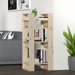 Berkfield Book Cabinet/room Divider 41X35X91 Cm Solid Wood Pine
