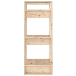 Berkfield Book Cabinet/room Divider 41X35X91 Cm Solid Wood Pine - thumbnail 4