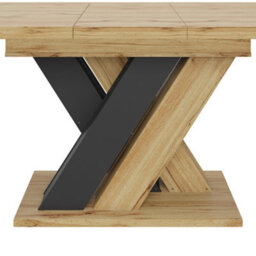 Abrihome Extendable Dining Table Telescopic Table , Kitchen Table For Kitchen, Wood-Colored Dining Table With X-Shaped Legs - thumbnail 9