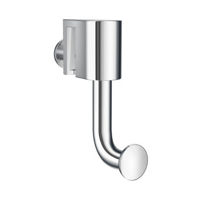 Smedbo Polished Chrome Towel Hook For Glass Shower Panel - image 1