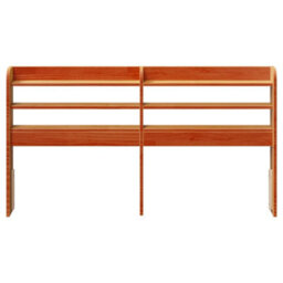 Berkfield Headboard With Shelves Wax Brown 140 Cm Solid Wood Pine - thumbnail 3