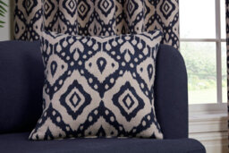 Sundour Marrakech - Fully Lined Floral Curtains - Eyelet - Polycotton (Navy, 46'' X 54'' - 117Cm X 137Cm (Pair)) - thumbnail 3
