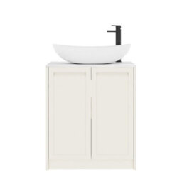 Royal Bathrooms Royal Bathroom Elmore 700mm Classic White Freestanding Countertop Bathroom Vanity Unit 2 Door With Cesar Basin - thumbnail 7