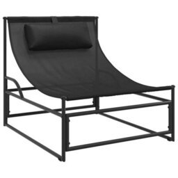 Walplus Garden Lounger Chair Anthracite 87X74X73 Cm Steel And Textilene - thumbnail 2
