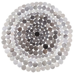 Beliani Rug Hilvan Grey 140 Cm Leather