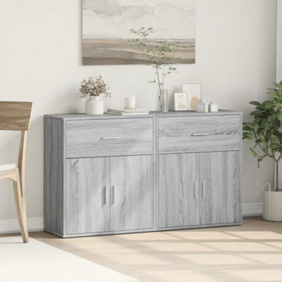 Berkfield Sideboards 2 Pcs Grey Sonoma 60X31X70 Cm Engineered Wood - image 1